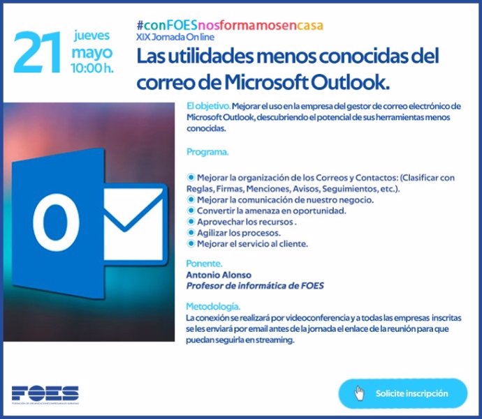 Formación de FOES sobre correo de Microsoft Outlook.