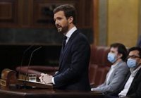 Casado ignora cuatro avisos de Batet por exceder su tiempo de intervención en el Pleno del Congreso