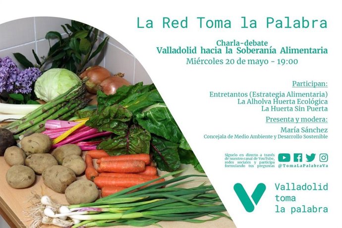 Convocatoria del nuevo encuentro digital organizado por Valladolid Toma la Palabra.