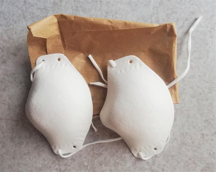 Modelo de mascarillas infantiles repartidas por el Ayuntamiento de Logroño