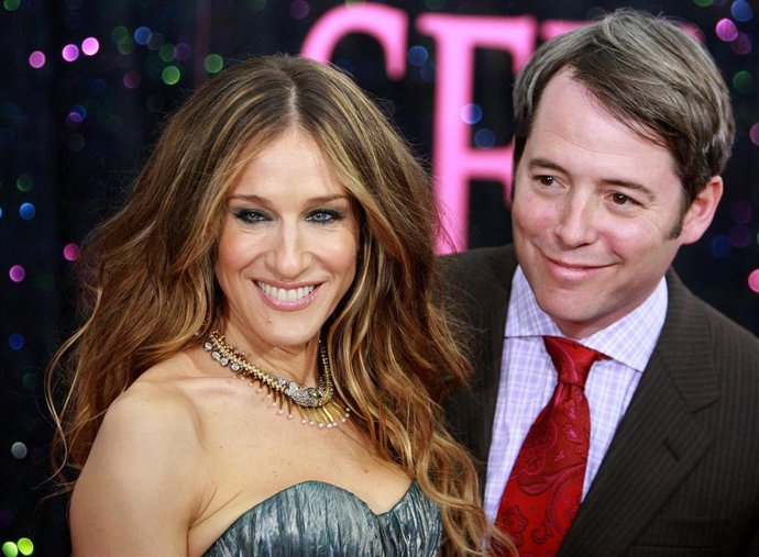 Actors Sarah Jessica Parker And Matthew Broderick Attend The Premiere Of "Sex And The City: The Movie"