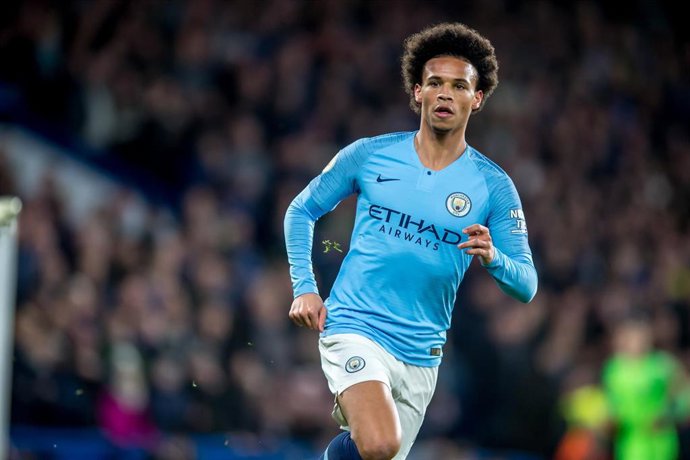 Leroy Sané, en un partido con el Manchester City.