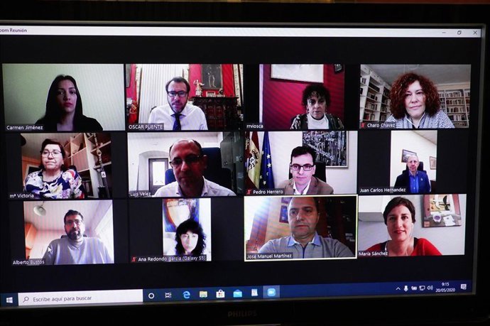 Videoconferencia de la Junta de Gobierno del Ayuntamiento de Valladolid.