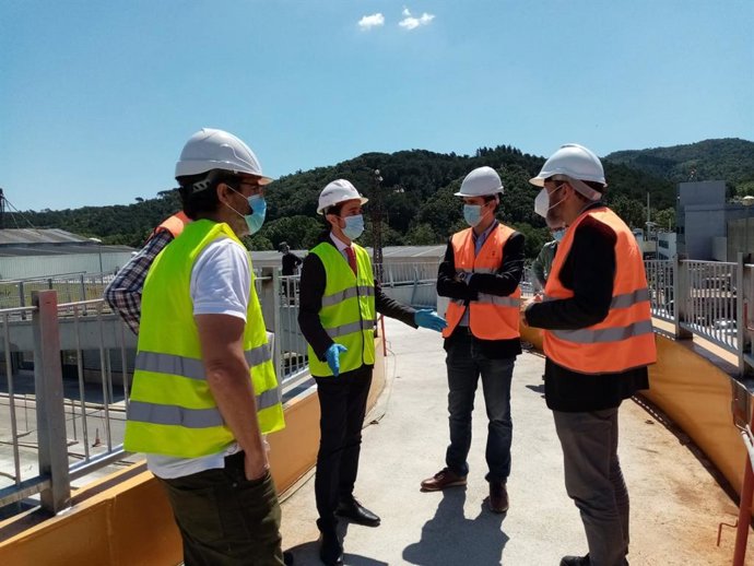 El conseller Dami Calvet visita obras en la C-35