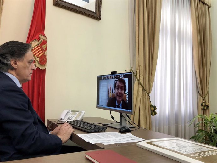 El alcalde de Salamanca en videoconferencia con la Conferencia de alcaldes y presidentes de diputaciones