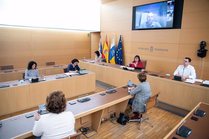 La consejera de Acción Social del Cabildo de Tenerife, Marian Franquet, preside una reunión con los ayuntamientos sobre el plan de choque social