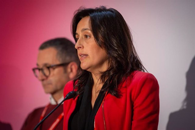 La diputada del PSC en el Parlament de Catalunya, Esther Niubó, durante su intervención en el 14 congreso del PSC en el que se ha ratificado a Iceta como primer secretario, en Barcelona /Cayalunya (España) a 14 de diciembre de 2019.