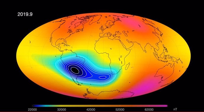 Anomalía magnética del Atlántico sur.