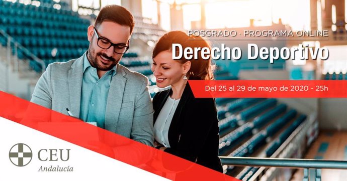 Cartel del programa online en Derecho Deportivo