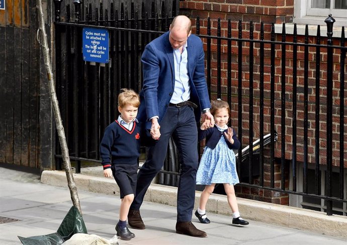 Prince William, Duke Of Cambridge Arrives With Prince George And Princess Charlotte