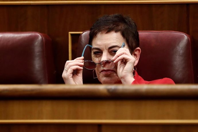 La portavoz de EH Bildu en el Congreso, Mertxe Aizpurua, durante un  pleno celebrado este miércoles en el Congreso de los Diputados
