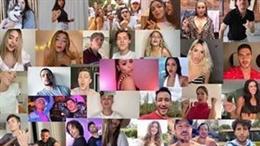 Danna Paola y muchos famosos en vídeo 'Contigo'