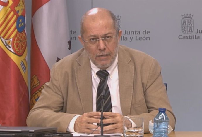 Captura de la comparecencia de Francisco Igea trasla rueda de prensa del Consejo de Gobierno.