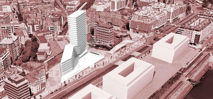 Fotomontaje de la Torre Pormetxeta, en Barakaldo.