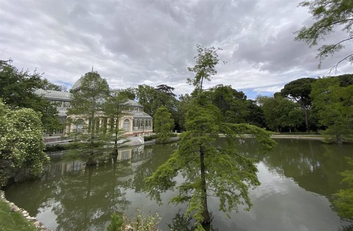 Estanque del Palacio de Cristal ubicado en los Jardines de El Buen Retiro.