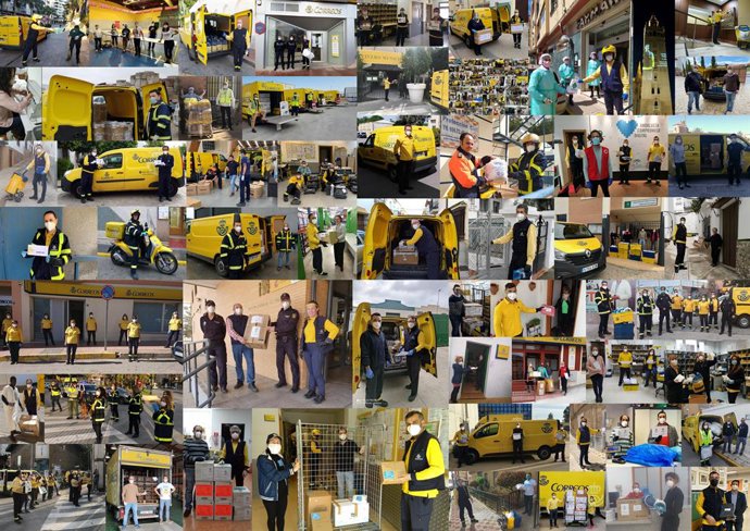 Coronavirus.- Correos participa en 88 iniciativas de ayuda en Andalucía durante 