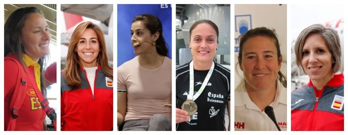 Liliana Fernández, María López, Carolina Marín, Silvia Navarro, Tamara Echegoyen y Teresa Portela