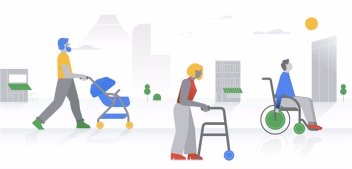 Información en Google Maps sobre accesiblidad en silla de ruedas 