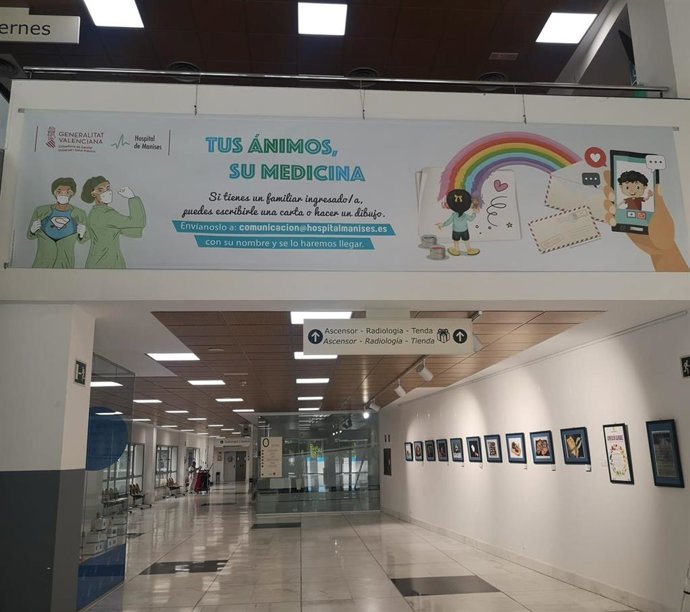 EL HOSPITAL DE MANISES RECIBE MÁS DE 1.000 DIBUJOS Y CARTAS DE ÁNIMO A PACIENTES Y SANITARIOS