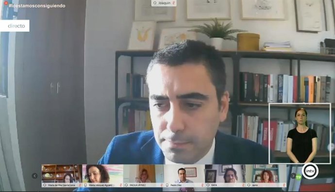 Joaquín Pérez de la Blanca interviene telemáticamente en el pleno