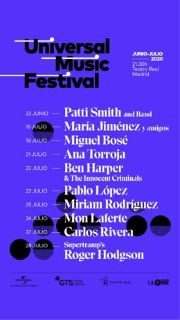 Cartel del Universal Music Festival 2020