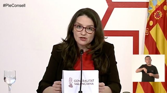 Oltra comparece tras el pleno del Consell