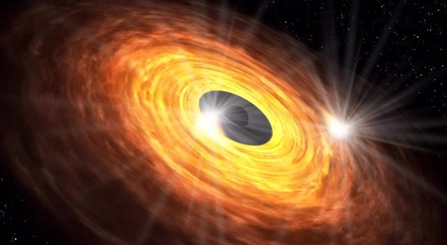 Recreación del agujero negro central de la Vía Láctea