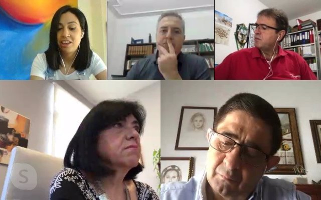 Reunión telemática del presidente de la Diputación de Jaén con alcaldes y alcaldesas de la provincia