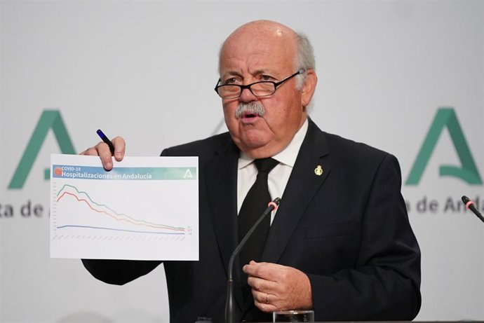 El consejero andaluz de Salud y Familias, Jesús Aguirre, en una foto de archivo.