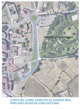 Imagen de una nueva peatonalización en la ciudad de León para garantizar el distanciamiento social.