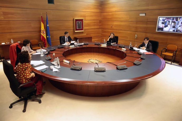   Reunión del Consejo de Ministros extraordinario en el Palacio de La Moncloa, en Madrid (España), a 22 de mayo de 2020.