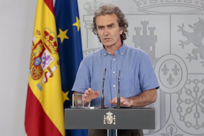 El director del Centro de Coordinación de Alertas y Emergencias Sanitarias, Fernando Simón, durante una rueda de prensa para actualizar los datos sanitarios en referencia a la crisis del Covid-19, en Madrid (España) a 18 de mayo de 2020.