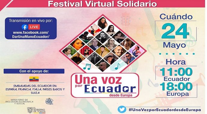 Festival virtual Una voz por Ecuador