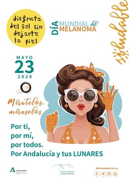 Cartel de la campaña por el Día Mundial del Melanoma.