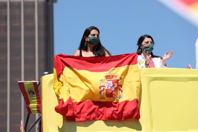 Rocío Monasterio en la manifestación de Madrid convocada por Vox