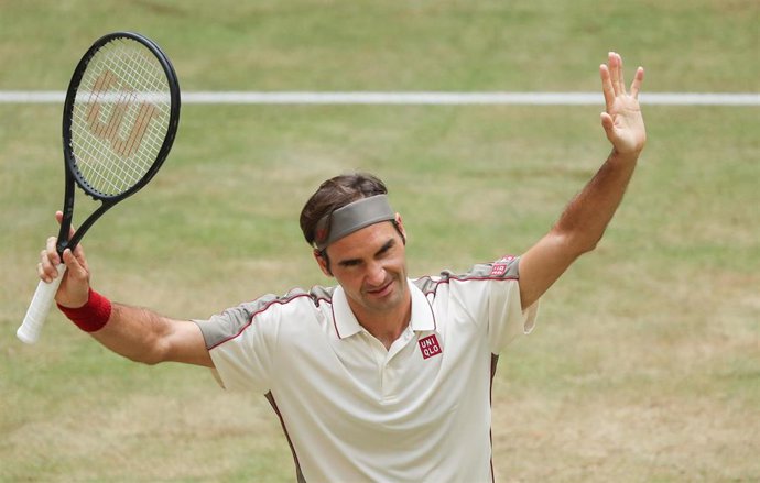 El jugador suizo Roger Federer en el torneo de Wimbledon