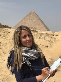 La arqueóloga onubense Victoria Almansa en Egipto