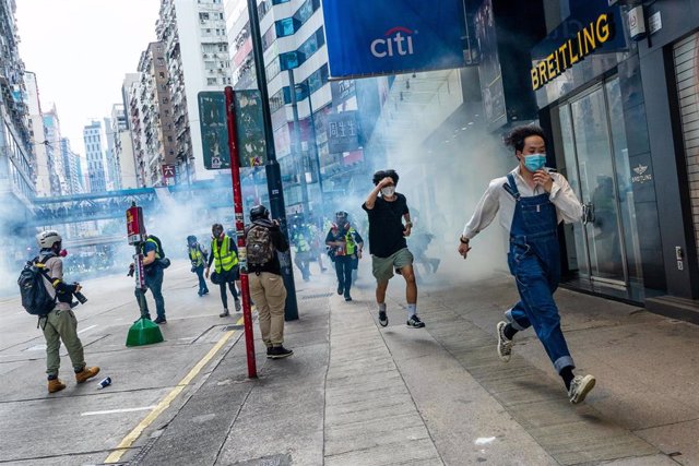 Imagen de las protestas de Hong Kong. 