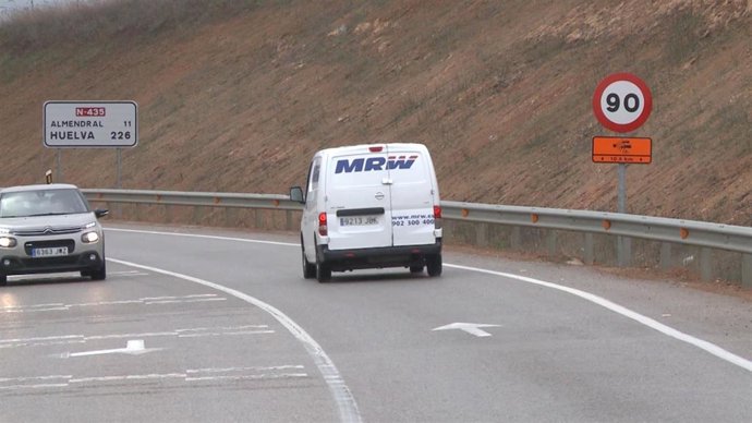 Carretera N-435 en Extremadura. 