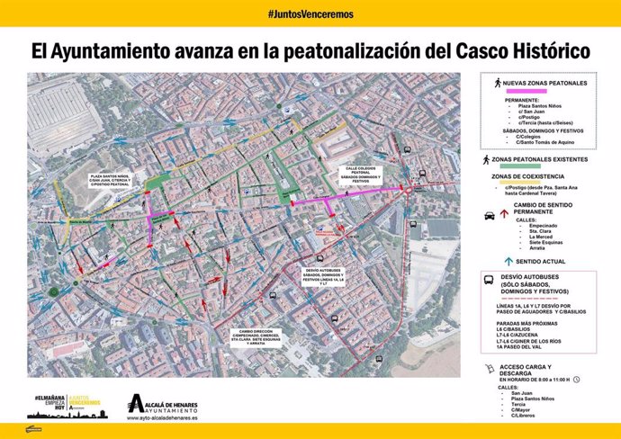 Proyecto de peatonalización del casco histórico de Alcalá de Henares.