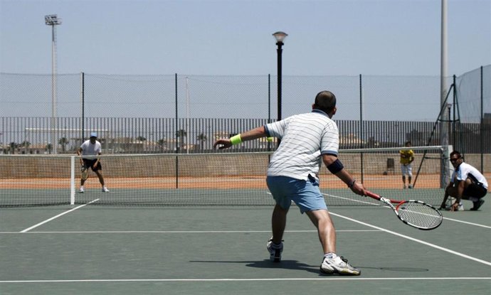 Imagen de un torneo de tenis en Cartaya. 