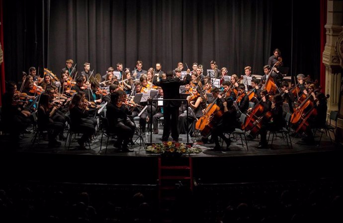 Orquesta Sinfónica del Conservatorio de Música de Huelva 'Javier Perianes' en una imagen de archivo