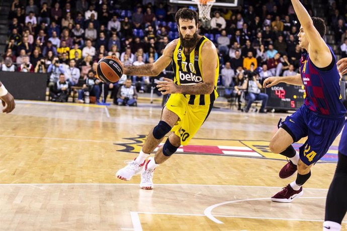 Luigi Datome, #70 player for Fenerbahce Beko from Italy, during the EuroLeague Basketball match between  FC Barcelona  and Fenerbahce Beko Istanbul on November 20, 2019 at Palau Blaugrana, in Barcelona, Spain.