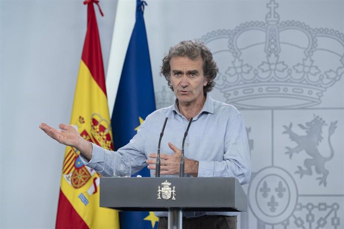 El director del Centro de Coordinación de Alertas y Emergencias Sanitarias, Fernando Simón, comparece en la rueda de prensa telemática. En Madrid, (España), a 22 de mayo de 2020.