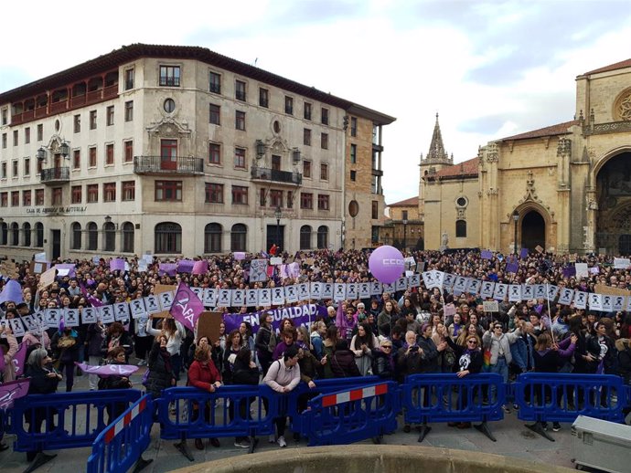 Movilización del 8M, día internacional de la mujer, en Oviedo.
