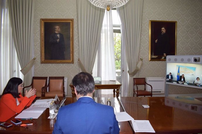 La Ministra Carolina Darias se reúne con la consejera de Presidencia de Asturias, Rita Camblor, por videoconferencia.