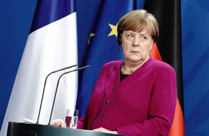 La canciller de Alemania, Angela Merkel, en una comparecencia ante la prensa