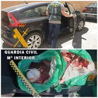A prisión tras ser sorprendido con cocaína oculta en una bolsa de carne para entrega a domicilio en Pulpí (Almería)