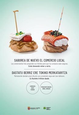 Imagen de la campaña del Ayuntamiento de Pamplona y las asociaciones de comerciantes