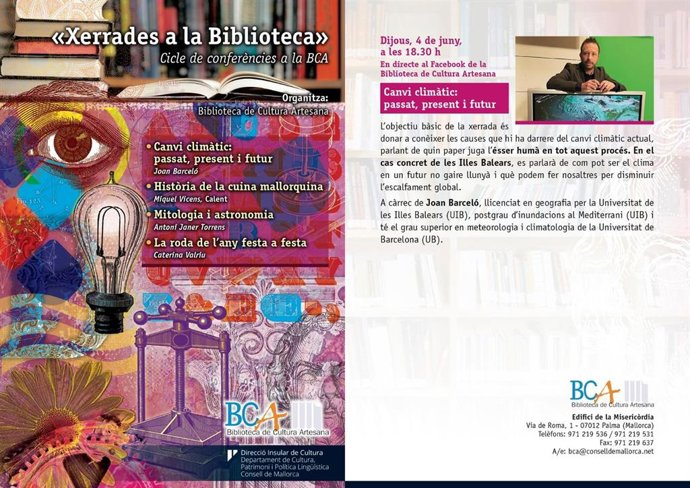 Cartel de 'Xerrades a la biblioteca' del 4 de junio.